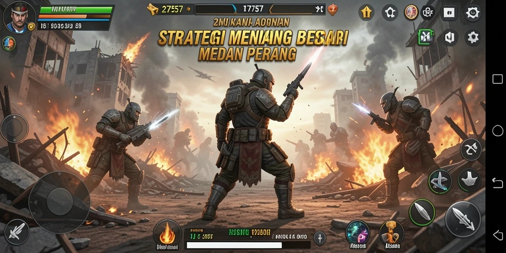 Gameplay seru dan menantang dalam strategi pertempuran.