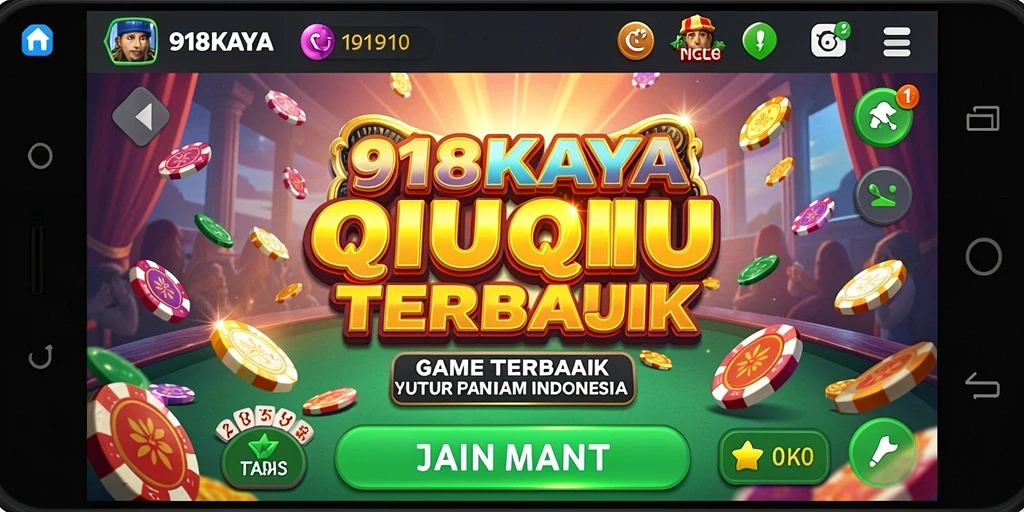 Tampilan gameplay seru dalam aplikasi QiuQiu 918KAYA.