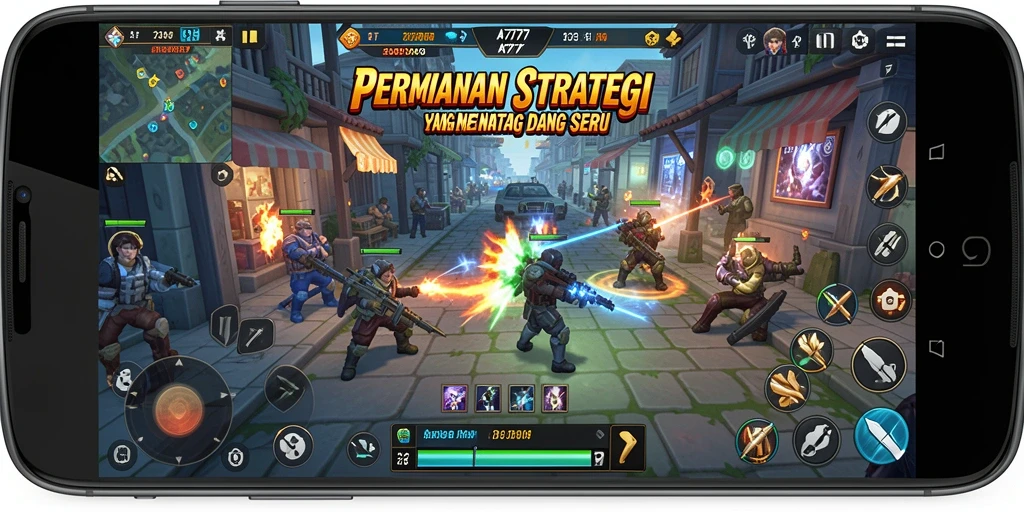 Tangkapan layar dari gameplay menarik A7777 yang menampilkan strategi dan aksi.