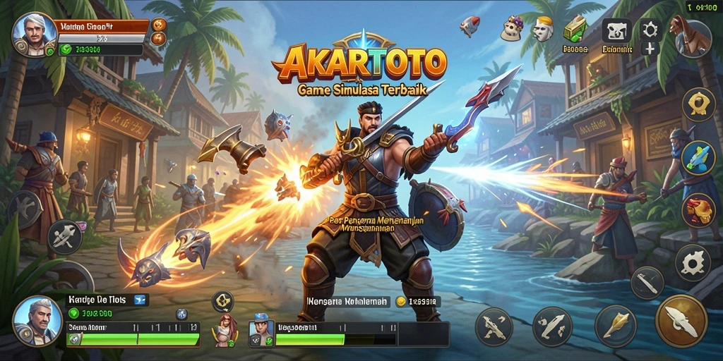 Tampilan gameplay yang seru dan mendebarkan dalam AKARTOTO.