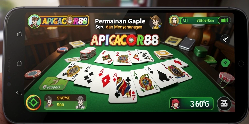 Tampilan gameplay Gaple yang mendebarkan dan interaktif.