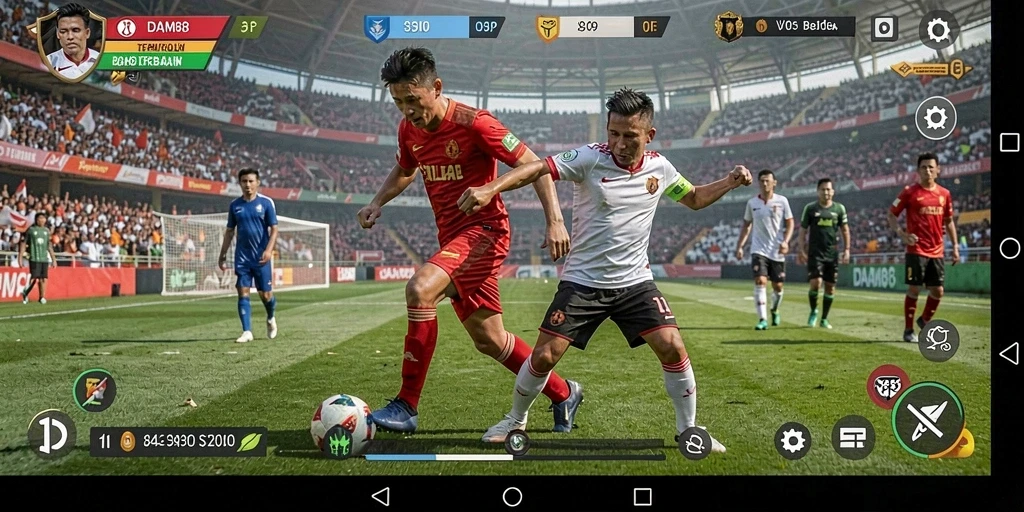 Gameplay menarik dari DAM88 dengan aksi sepak bola yang seru.