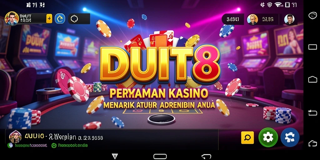 Screenshot gameplay DUIT8 dengan tampilan menarik permainan Kasino.