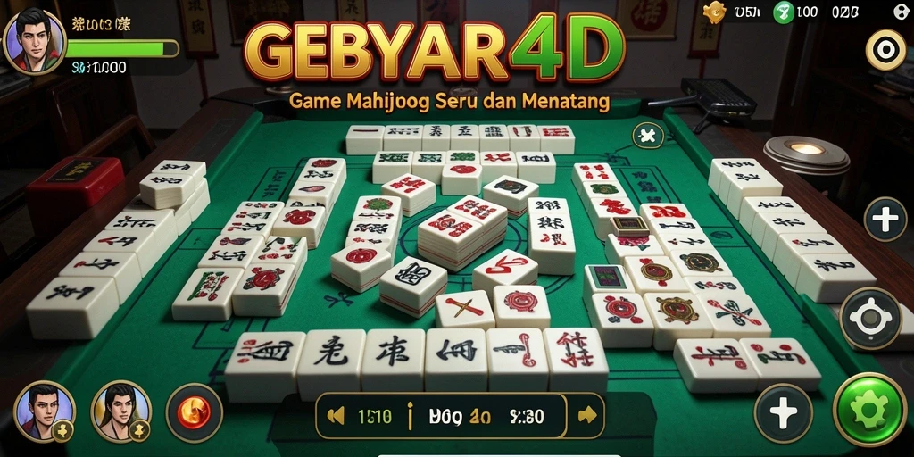 Tampilan menarik dari gameplay Mahjong di GEBYAR4D.