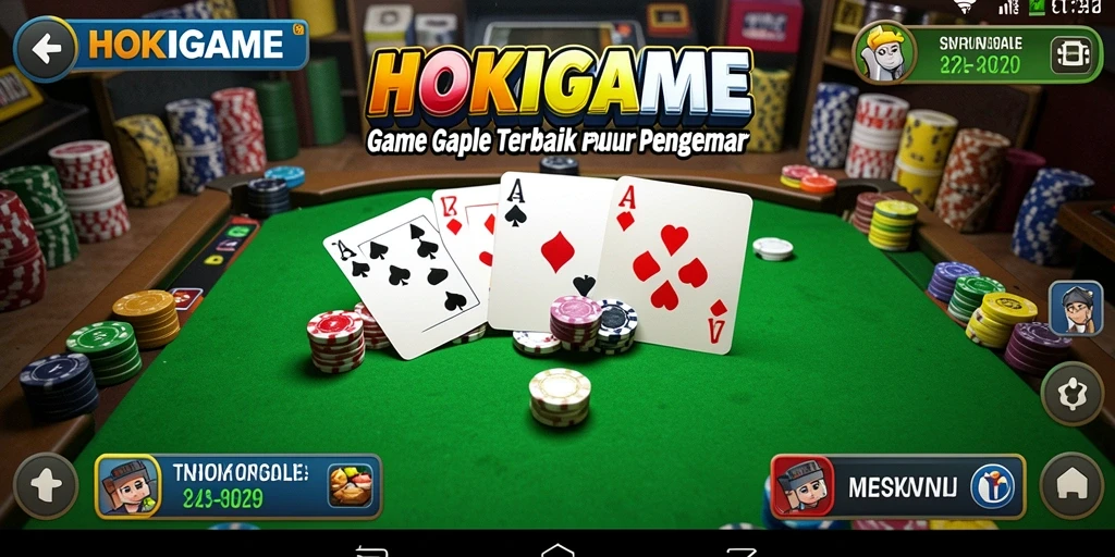 Screenshot gameplay HOKIGAME yang menampilkan momen seru Gaple.
