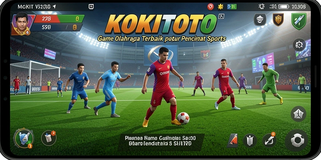 Tampilan screenshot KOKITOTO menampilkan aksi seru dalam permainan olahraga.