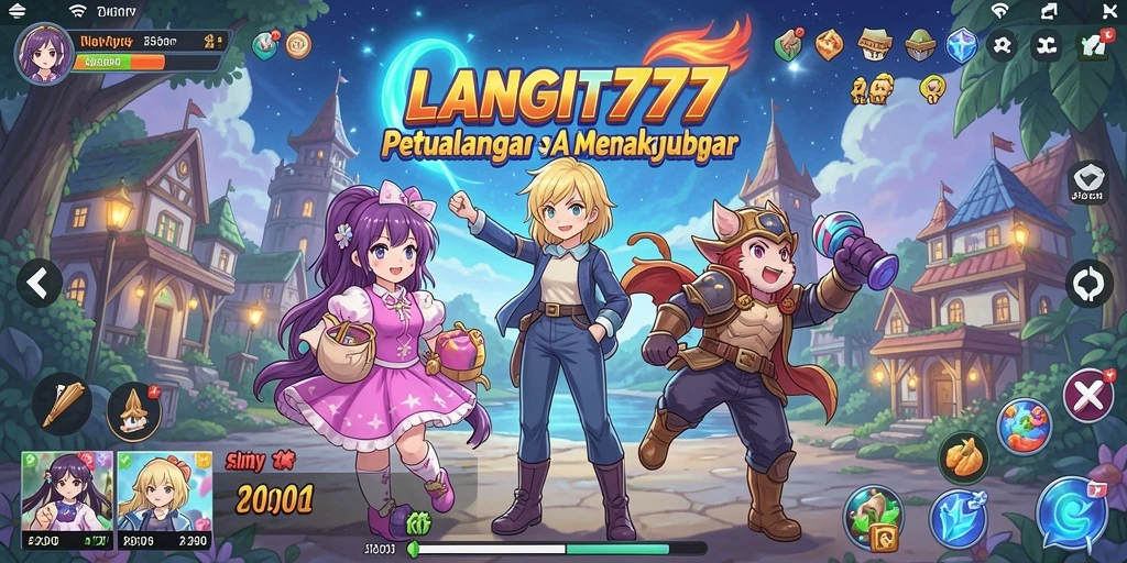 Tampilan gameplay LANGIT777 yang menakjubkan dengan karakter anime yang hidup.