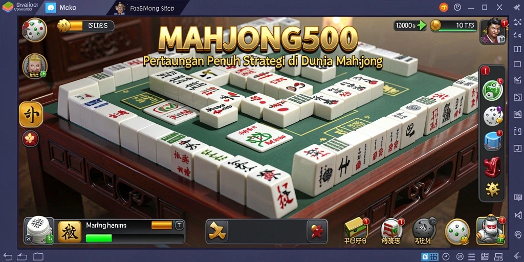 Screenshot gameplay MAHJONG500 menampilkan pertarungan Battle Royale yang mendebarkan.