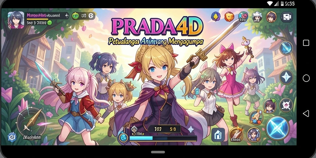 Screenshot PRADA4D menampilkan aksi seru dalam permainan Anime.