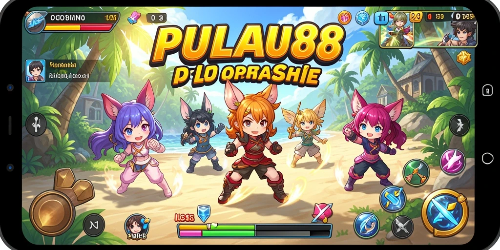 Tampilan gameplay <strong>PULAU88</strong> yang penuh aksi dan warna.