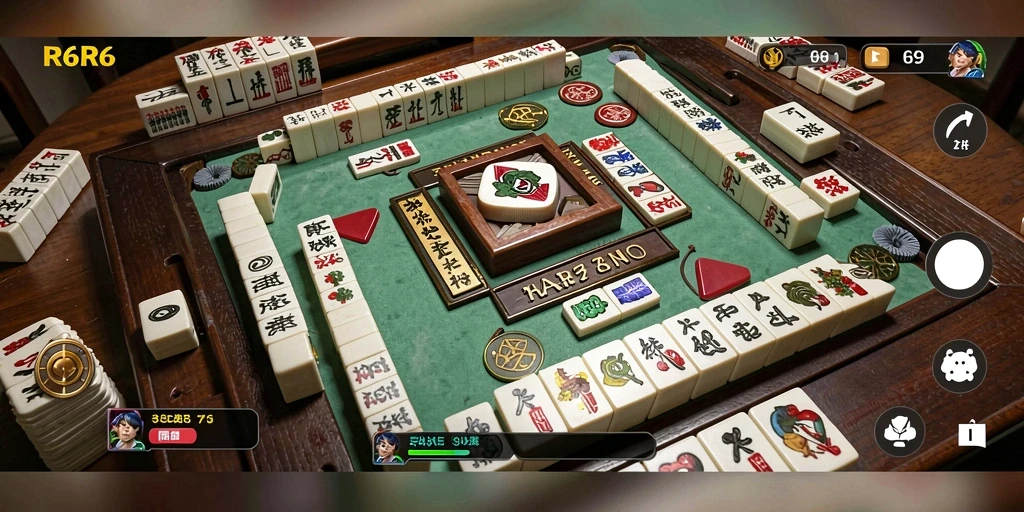 Tampilan gameplay yang menakjubkan dalam permainan Mahjong R6R6.