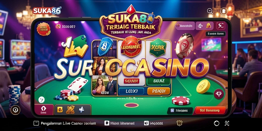Tampilan gameplay Live Casino yang mendebarkan di SUKA86.