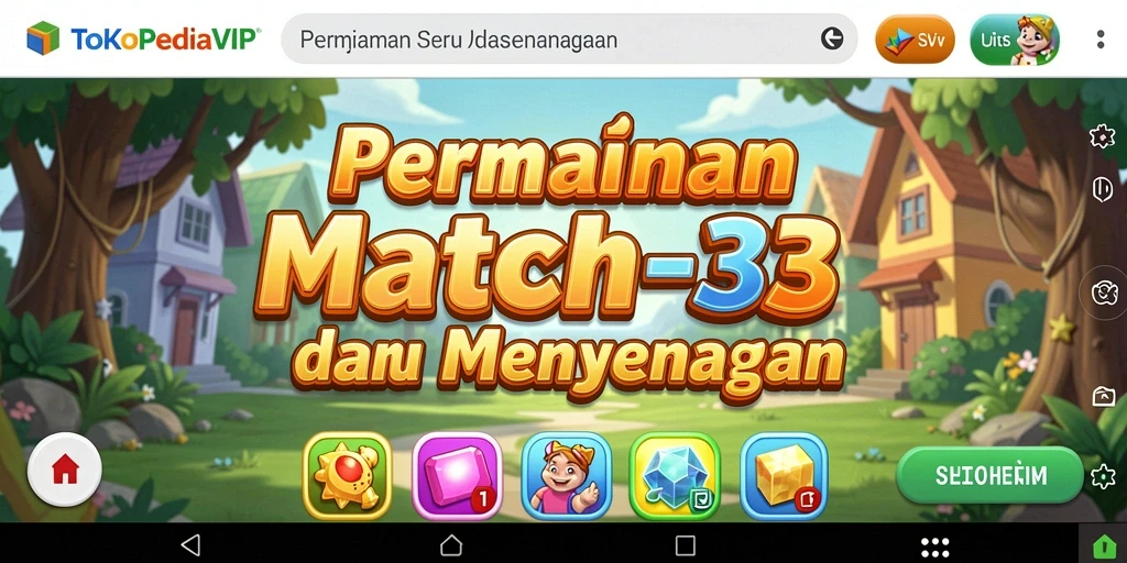 Gameplay seru TOKOPEDIAVIP dengan kombinasi Match-3.